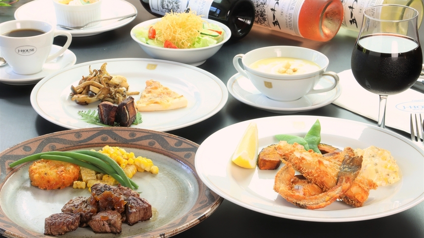 【2食付】木曽開田高原の素材をオリジナル創作料理で♪御嶽山登山も歓迎！乗馬＆岩魚釣りを満喫♪