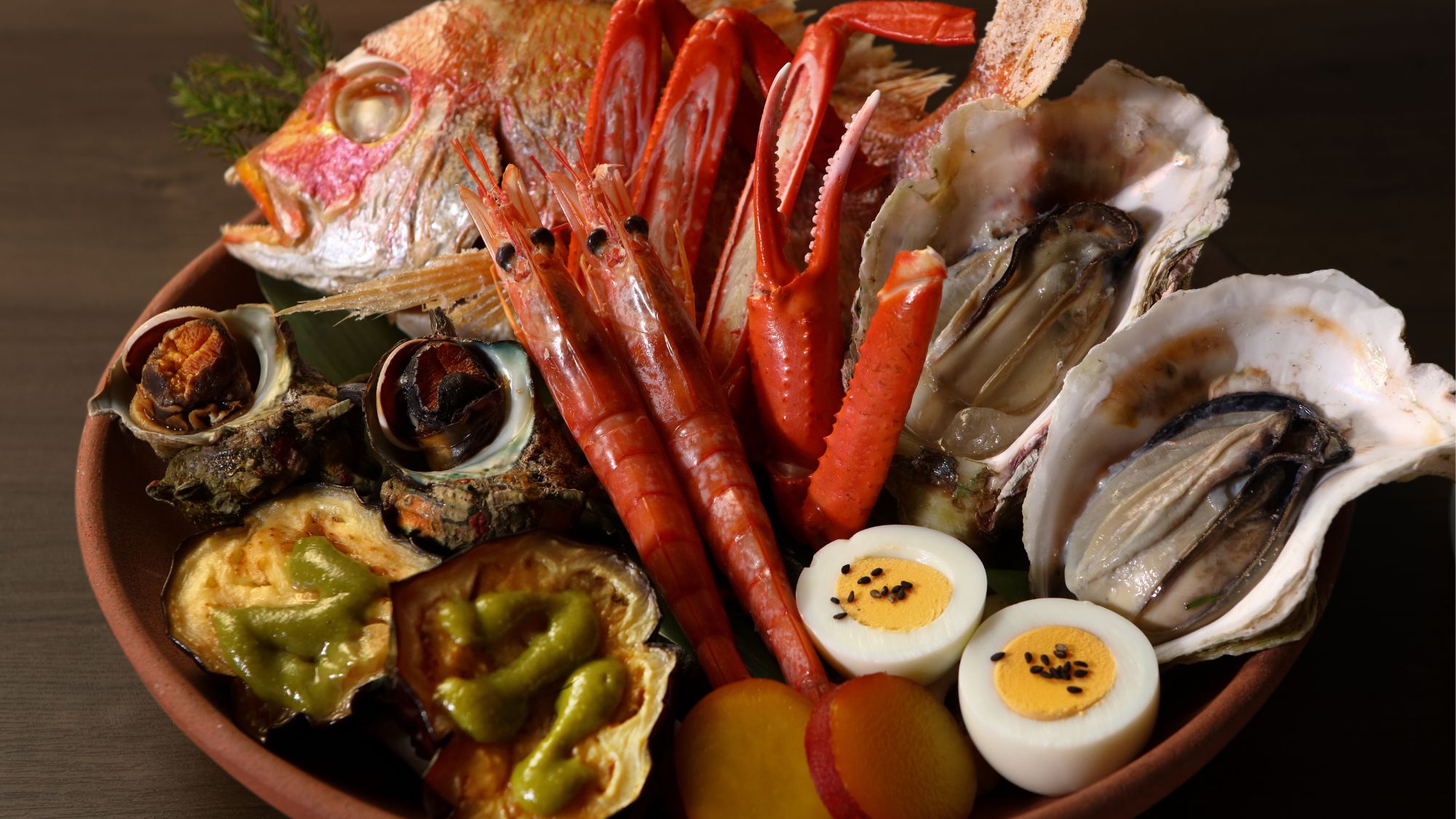 地獲れ海鮮と地野菜の宝楽焼き【夕食】