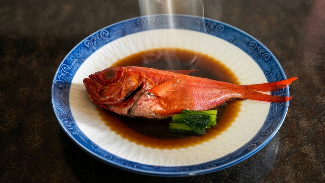 【基本会席｜2食付】銚子港直送！『銚子つりきんめ』の煮付け×旬の地魚お造り！海側客室と大浴場を満喫