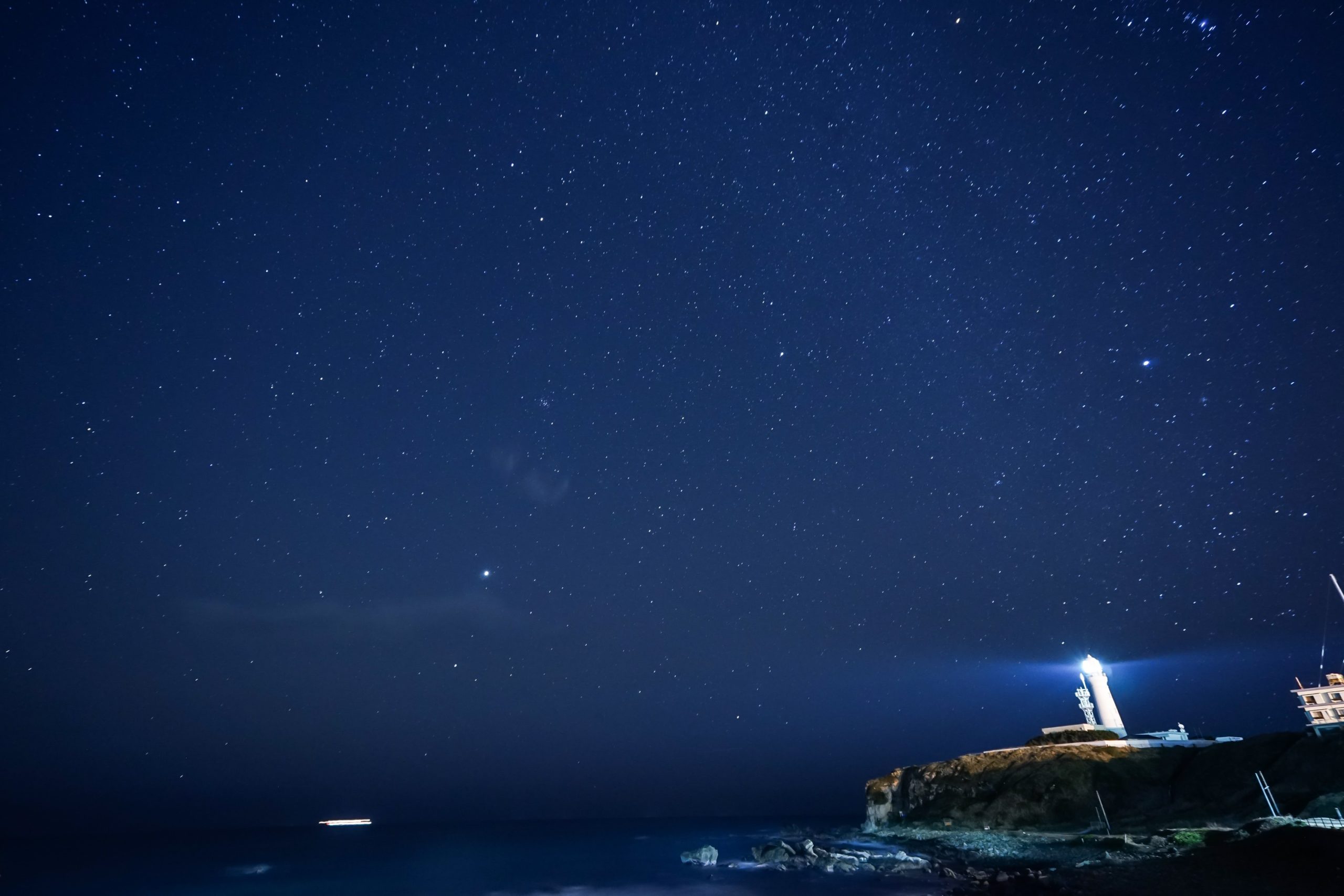 一面に広がる星空夜景