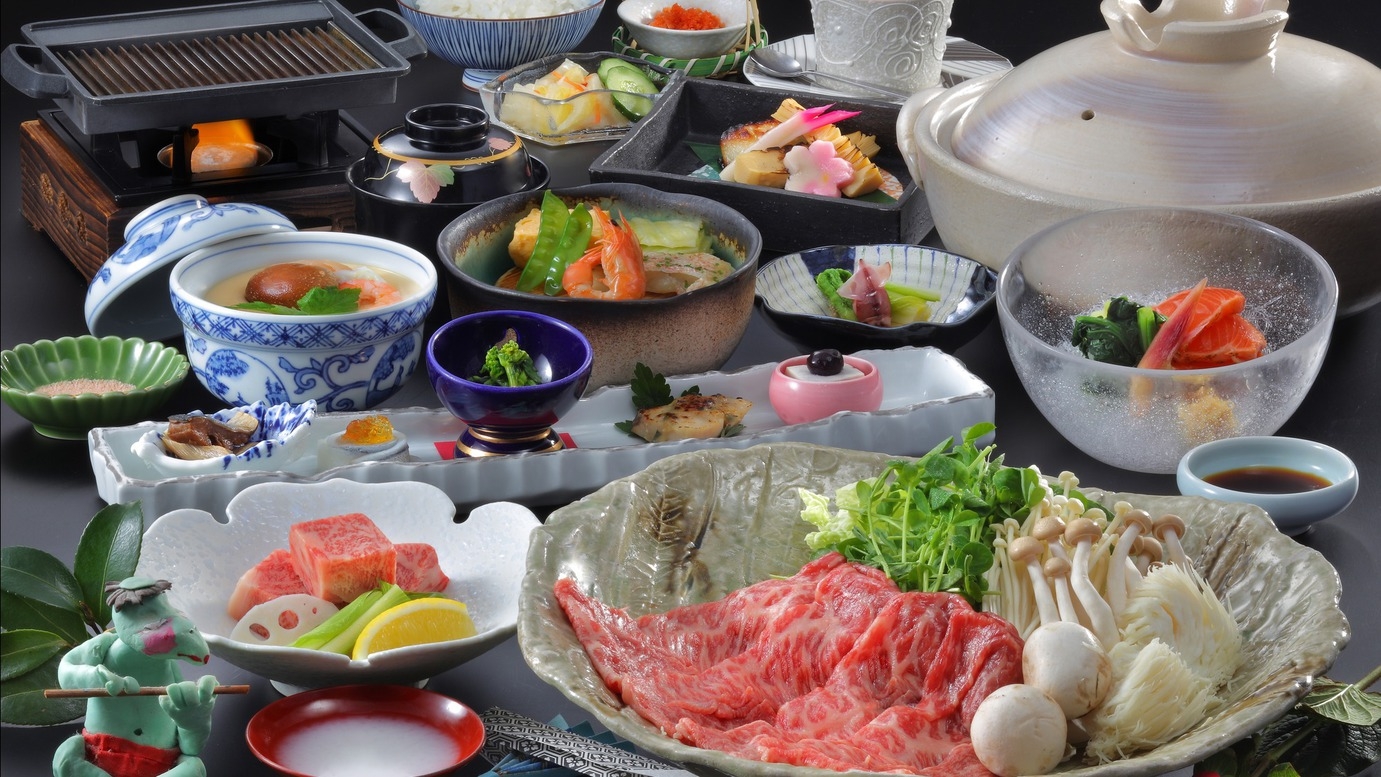 【一泊二食付】仙台牛ステーキ・だししゃぶ食べ比べ会席