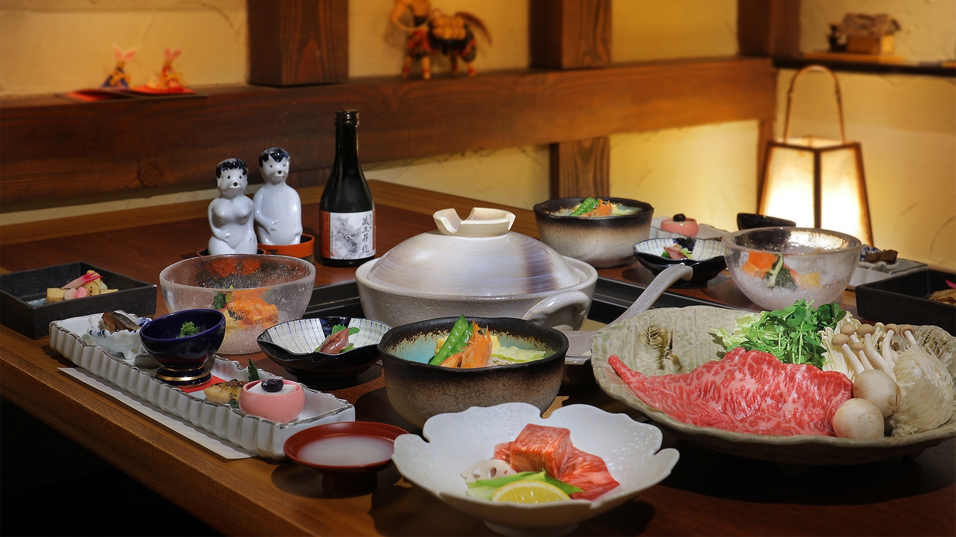 【一泊二食付】仙台牛ステーキ・だししゃぶ食べ比べ会席〈2025年4月リニューアル「西館」〉