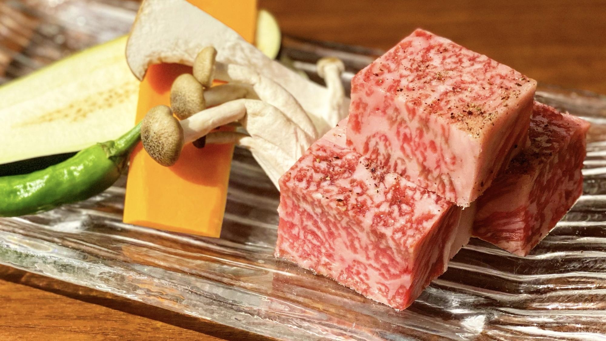 【一泊二食付】仙台牛ステーキ・だししゃぶ食べ比べ会席
