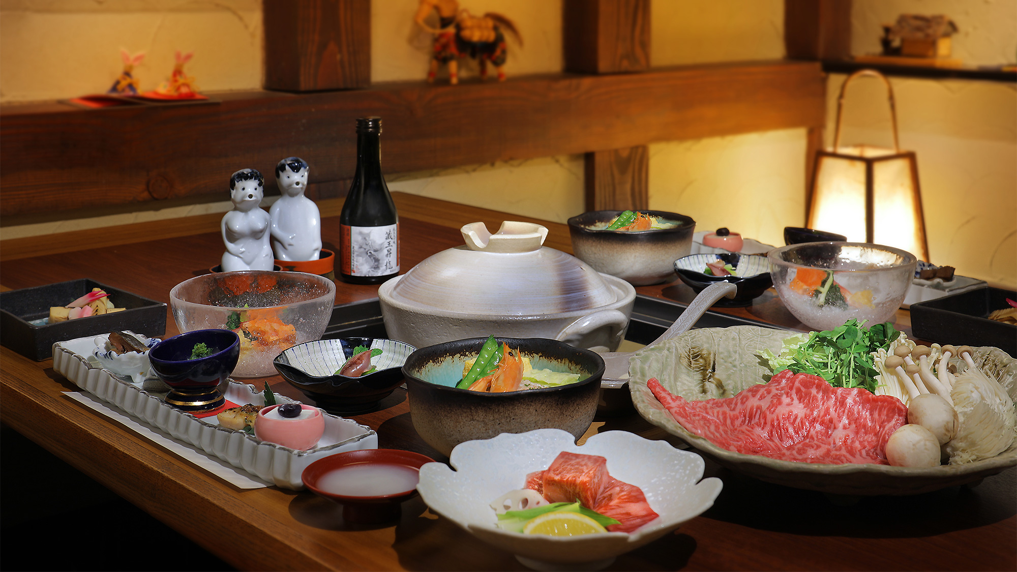 仙台牛ステーキ・だししゃぶ食べ比べ会席（イメージ）