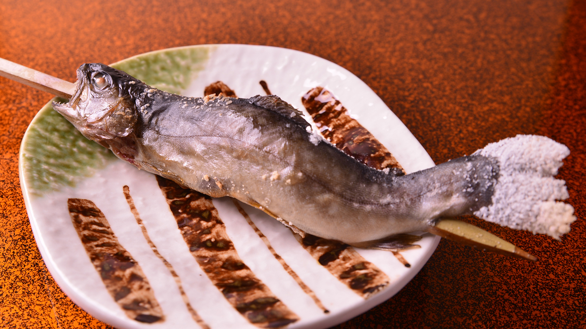 *【夕食（一例）】イワナの塩焼き