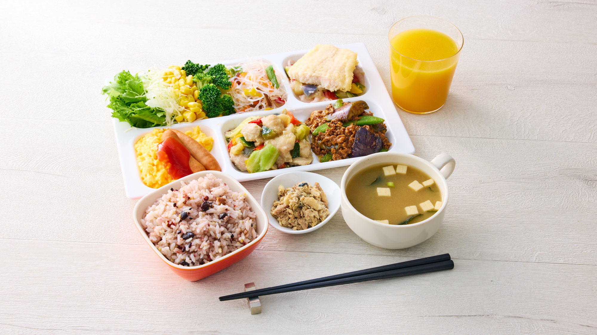 ごはんがすすむ！朝からしっかり満足プレート