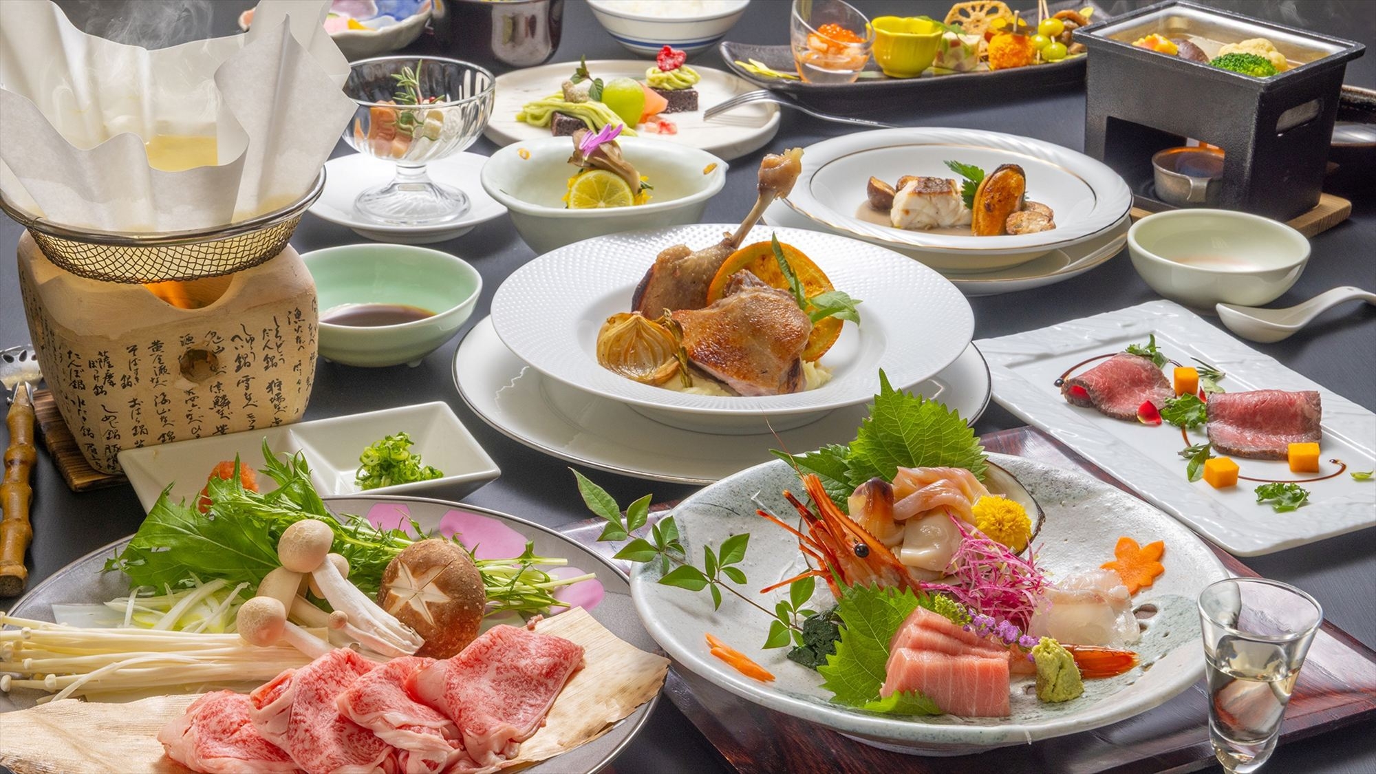 御料理｜☆★★★★｜４つ星【華】プラン　厳選山形牛しゃぶしゃぶコース