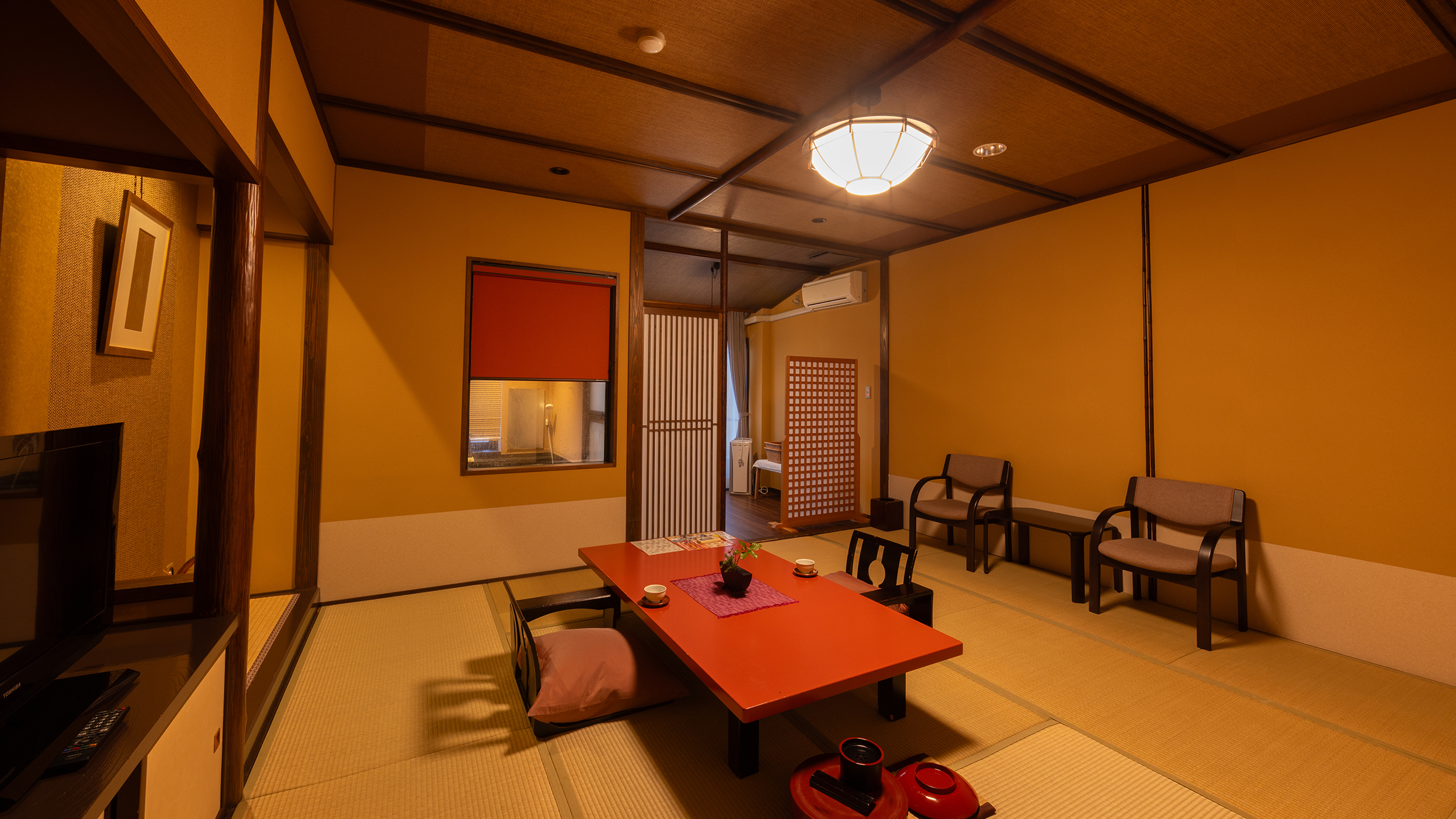 ＜源泉かけ流し＞展望半露天風呂付客室［茜彩－あかねいろ］16.5畳