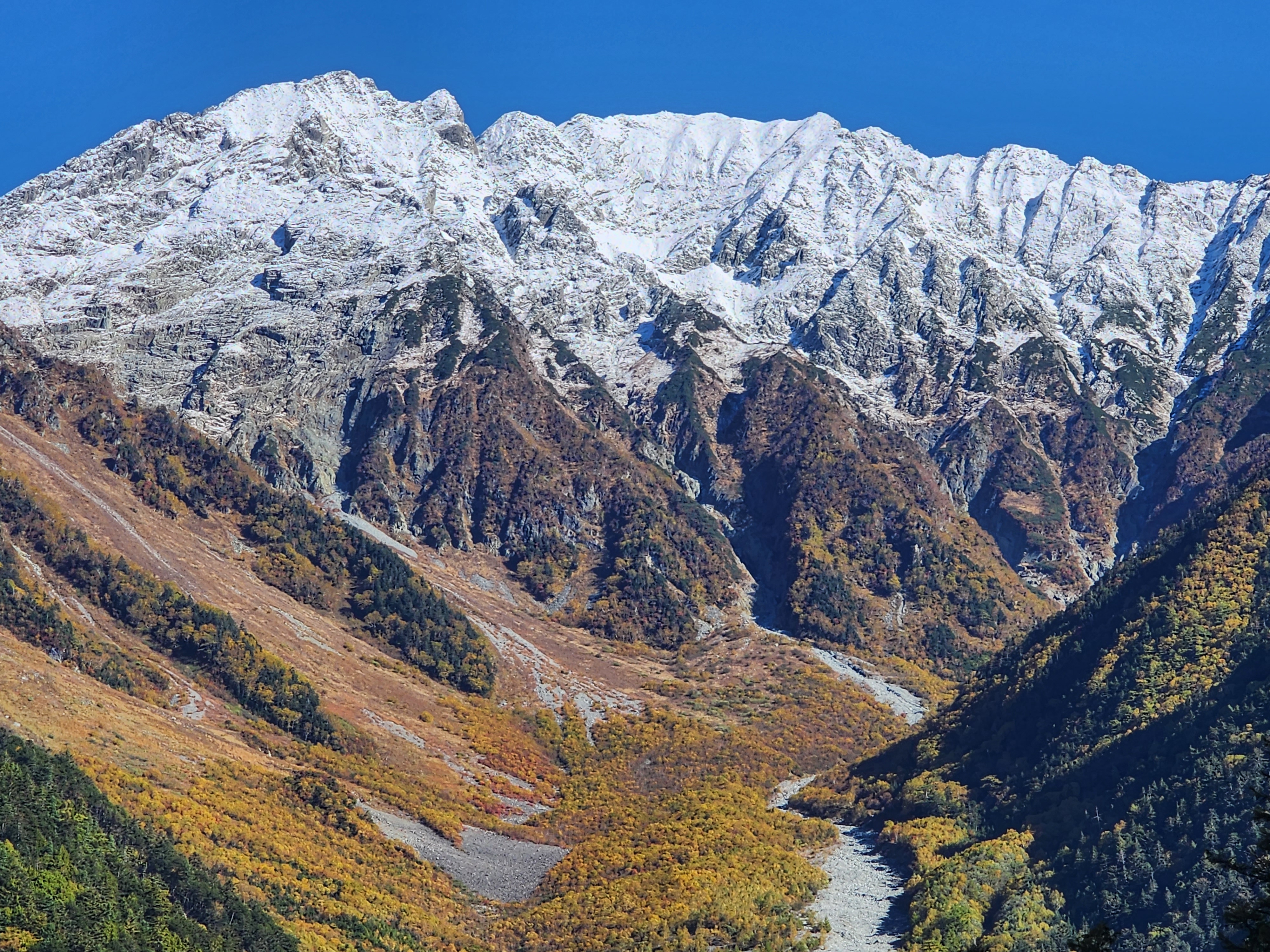 上高地の三段紅葉