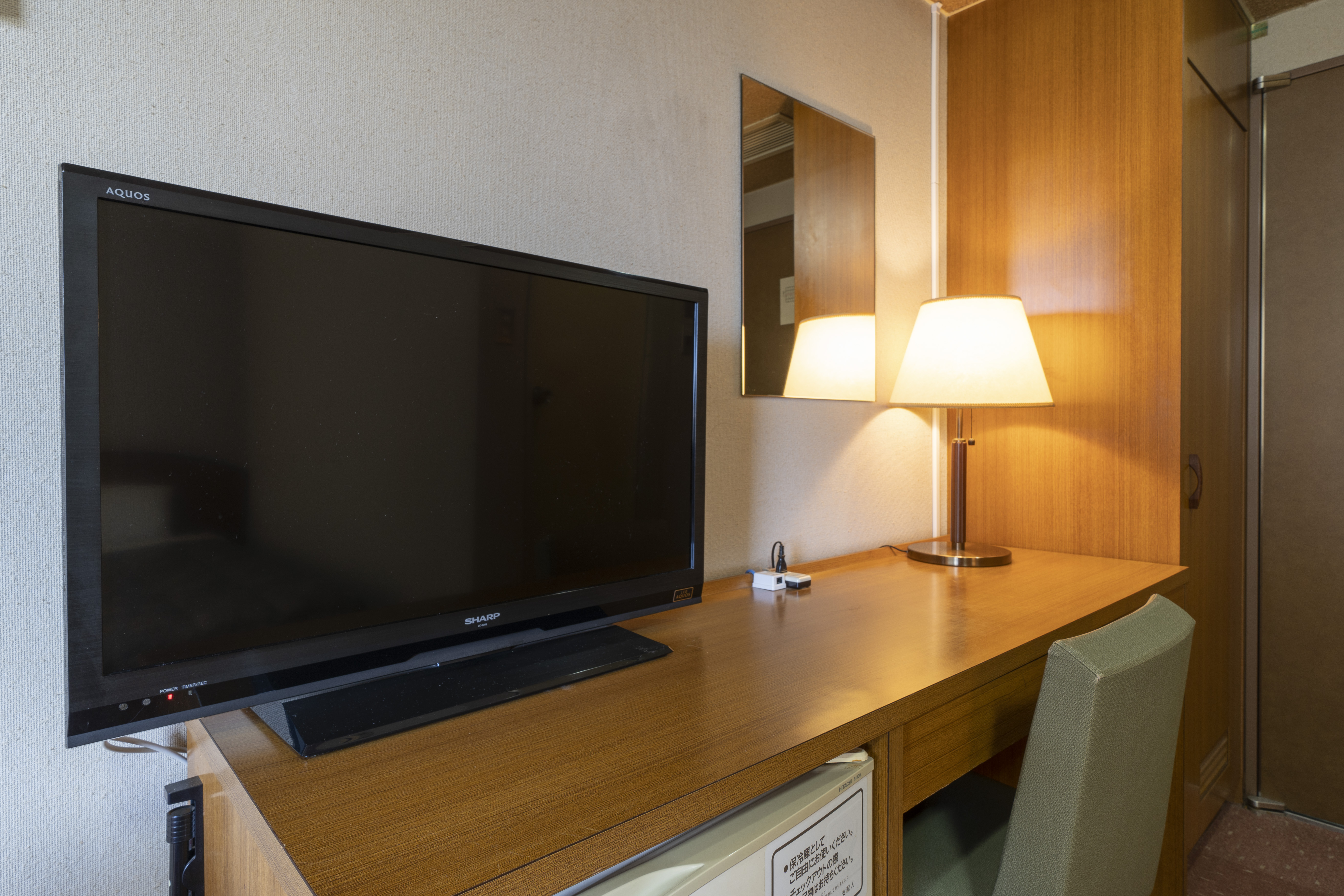 客室のテレビは全室液晶テレビです。