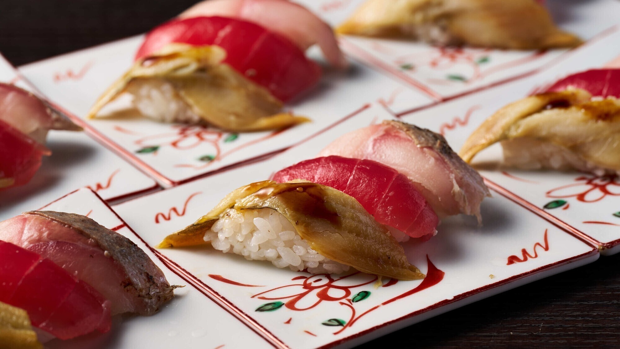 【冬のグランドブッフェ】鮪、炙りトロ鰊、穴子の握り寿司