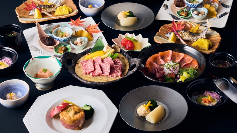 【スタンダードプラン】お食事は朝夕とも個室で気兼ねなく♪　創作懐石『阿蘇あか牛の陶板焼』