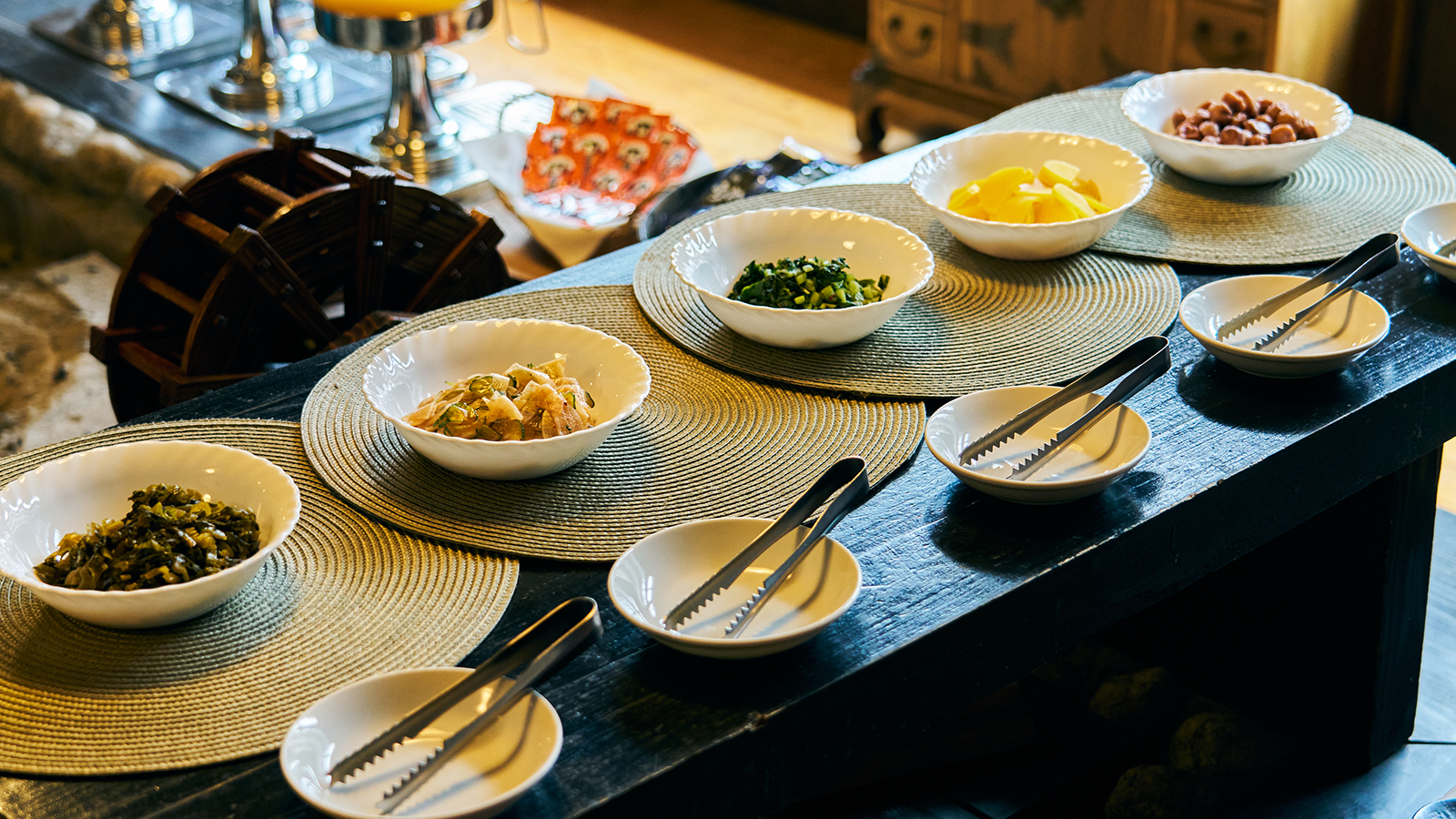 朝食　サラダバー　一例