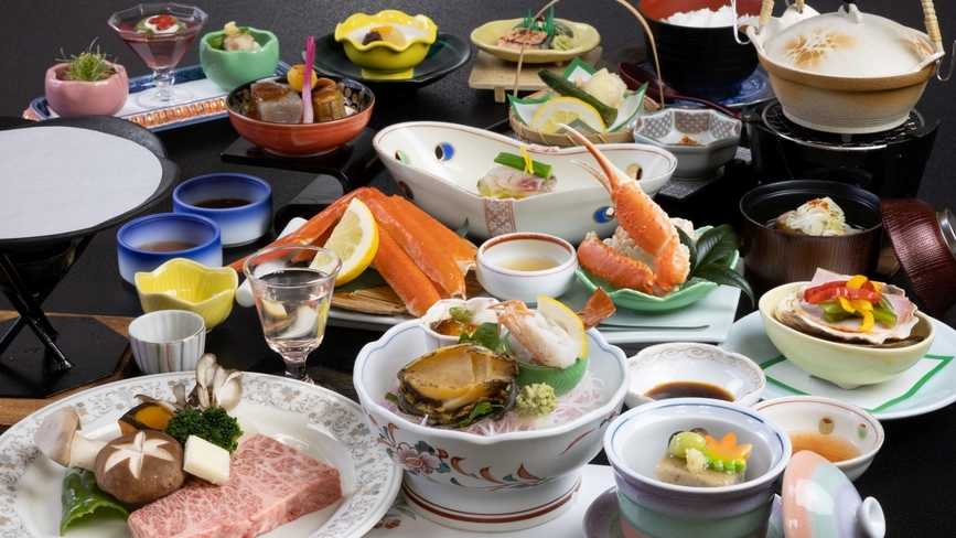 【また来て割対象】お料理グレードUP×選べるいしかわ牛　贅沢な厳選食材鮑＆季節料理♪＜夕食部屋食＞
