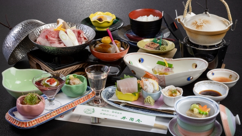 【お料理アレンジ連泊プラン】1泊目『いしかわ牛付きコース』〜2泊目『9品謝恩コース』夕食はお部屋食♪