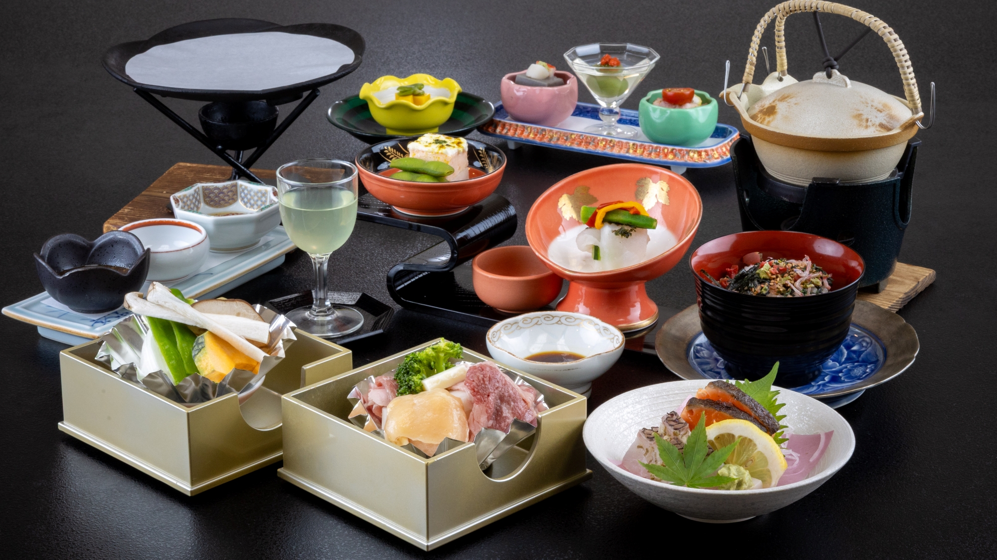 *【夕食一例】来て見て福島！井筒屋謝恩プラン：お品数少なめで旬の味覚を味わうお手軽プラン！