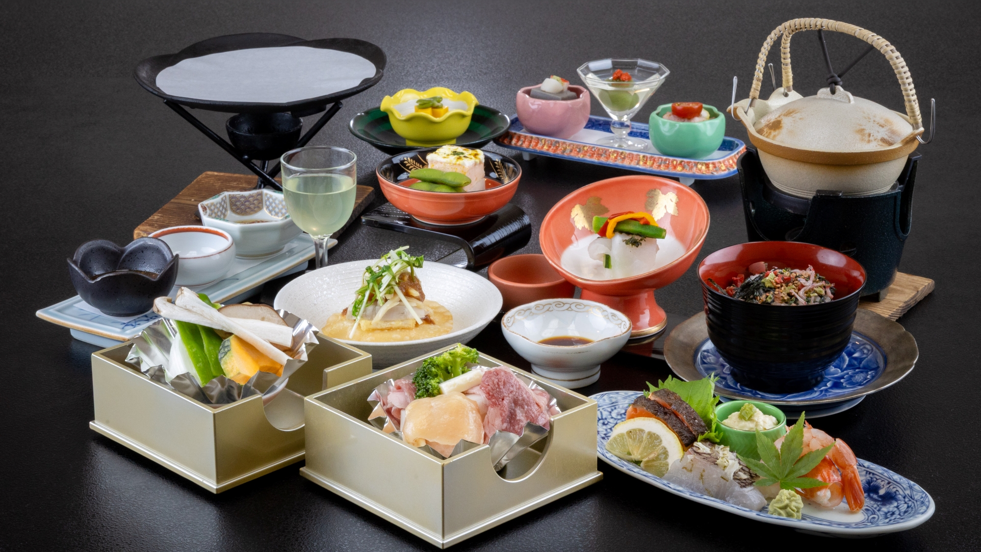 *【夕食一例】来て見て福島！井筒屋謝恩プラン：お品数少なめで旬の味覚を味わうお手軽プラン！