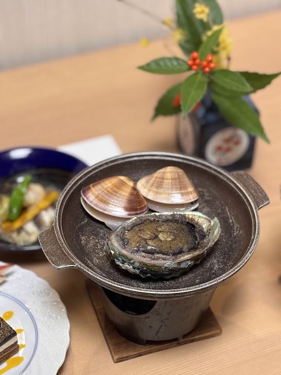 【当館1番人気！！】アワビの踊り焼きとハマグリ付き海鮮プラン♪