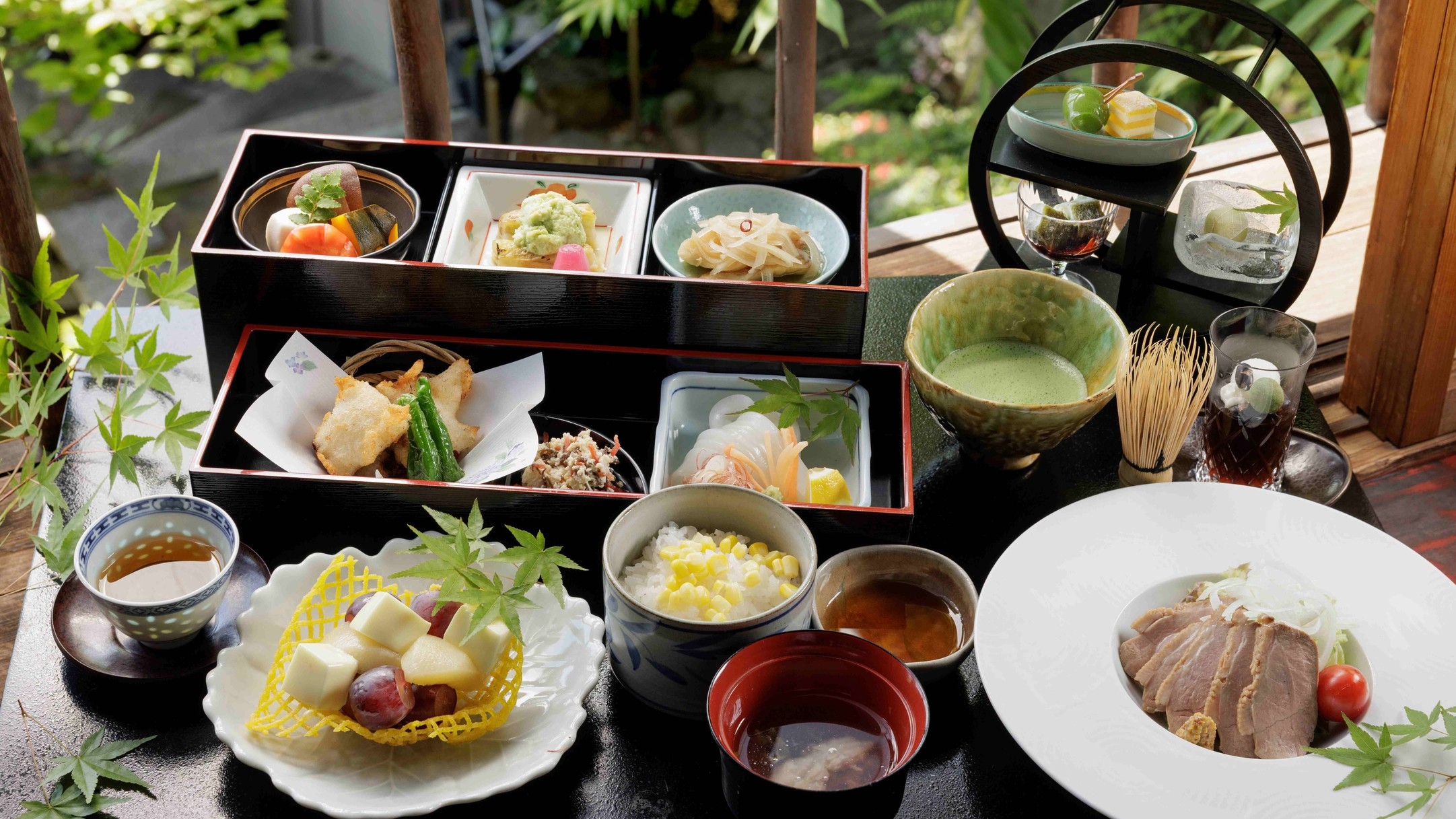【倉敷アフタヌーンティー】個室貸切＜風待ち夏のアフタヌーンティー＞料亭旅館こだわりのお食事（日帰り）