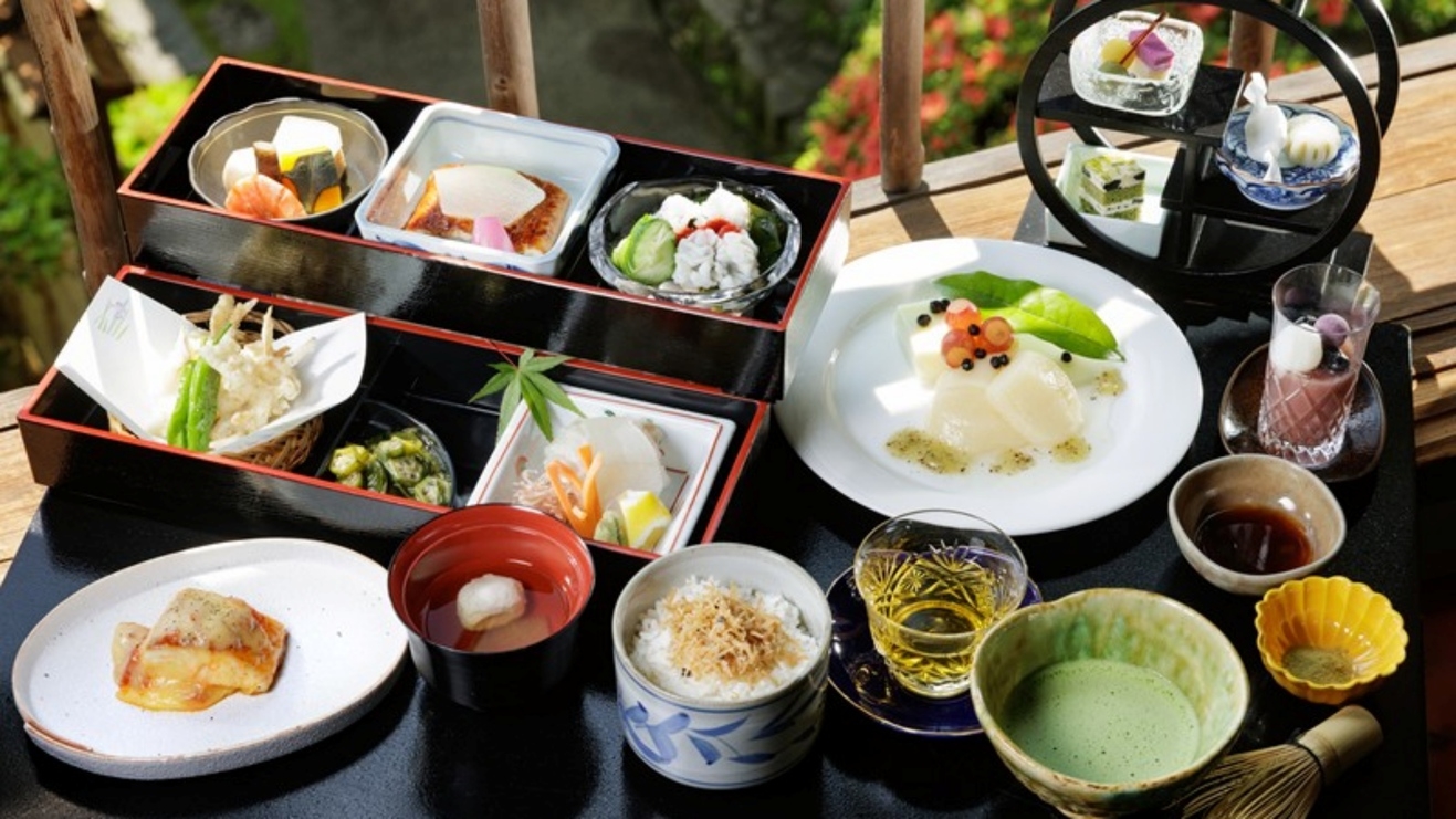 【倉敷アフタヌーンティー】◆個室貸切◆料亭旅館こだわりの岡山県産果実を使用した食事を楽しむ（日帰り）