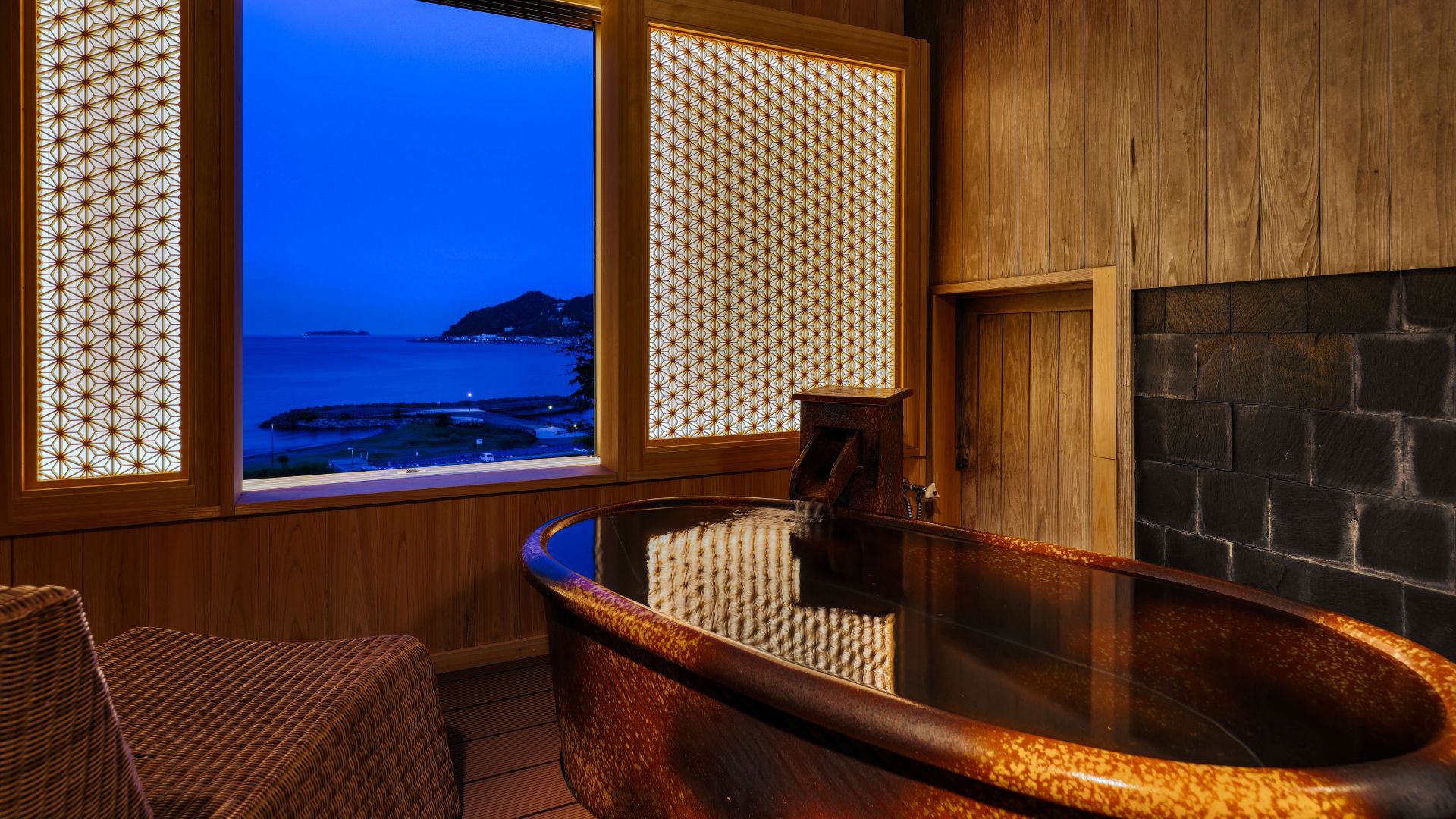 「渚」海の見える客室露天風呂