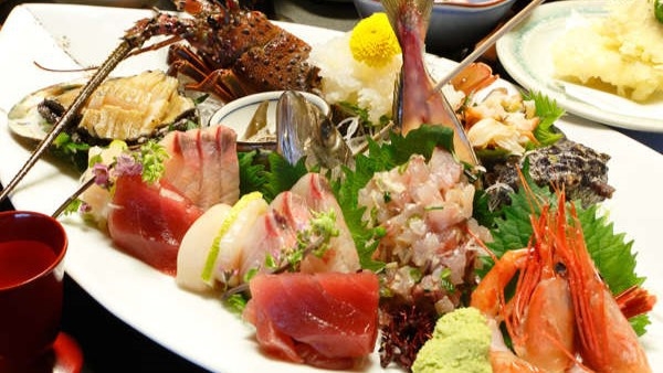 〇【１日２組限定★食事処】伊勢海老！あわび！サザエなどお造り8種大皿盛りプラン♪