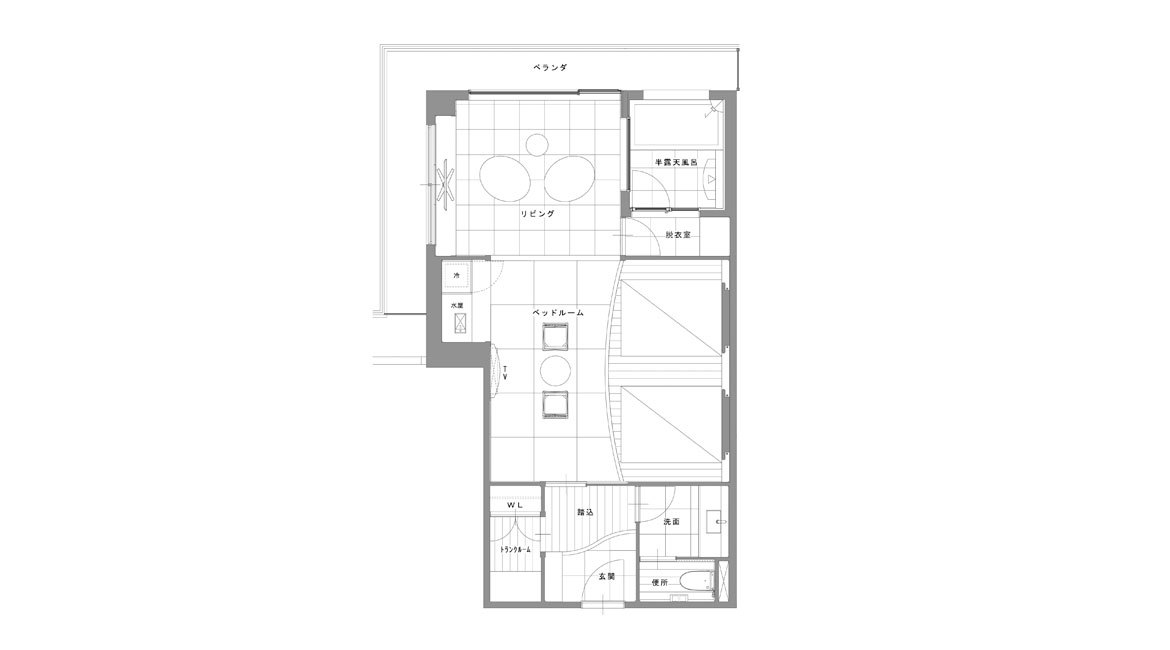 半露天風呂付 ラグジュアリーツイン 胡蝶(禁煙)