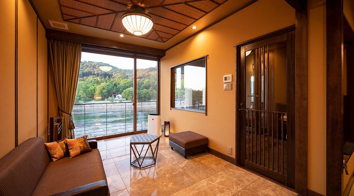 半露天風呂付 デラックスツイン 蘭(禁煙)