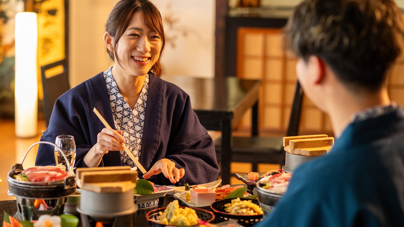 【福島ステイ】地産地消の和会席！蟹と和牛のシンプルプラン