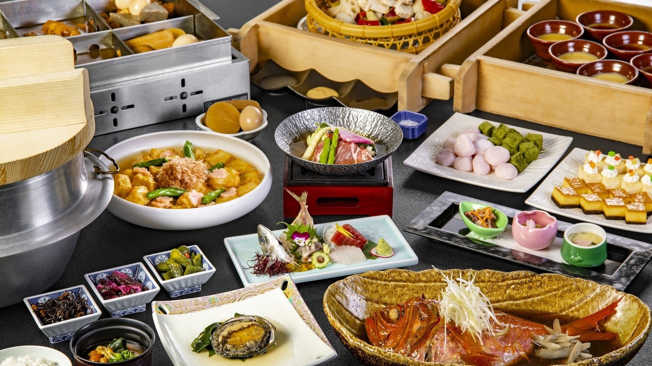 迷ったらコレ！◆料理長おすすめ会席◆夕食は金目鯛姿煮＆鮑◆朝食は和定食（夕朝食付き）