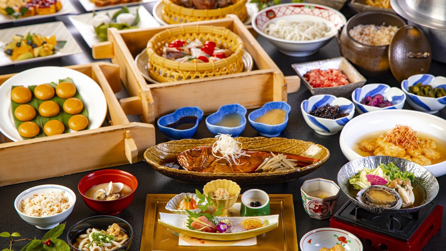 【直前割】お日にち限定◆早い者勝ちでお得に◆料理長おすすめ会席〜金目鯛姿煮＆鮑（夕朝食付き）