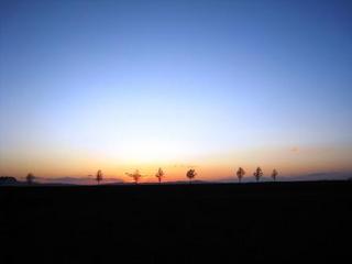 メルヘンの丘の夕陽
