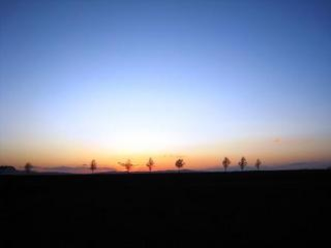 メルヘンの丘の夕陽