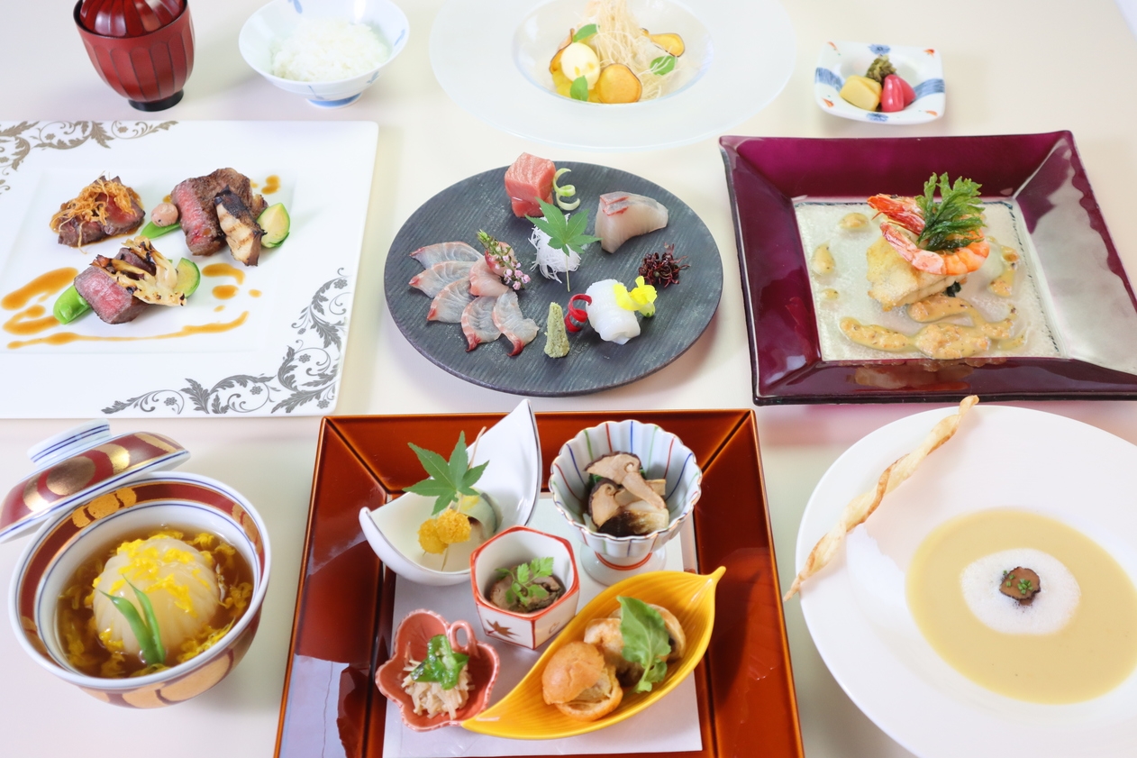【最上級コース】那須のフレンチと日本料理の職人が作り上げる特薦和洋折衷コース！ワンドリンク付