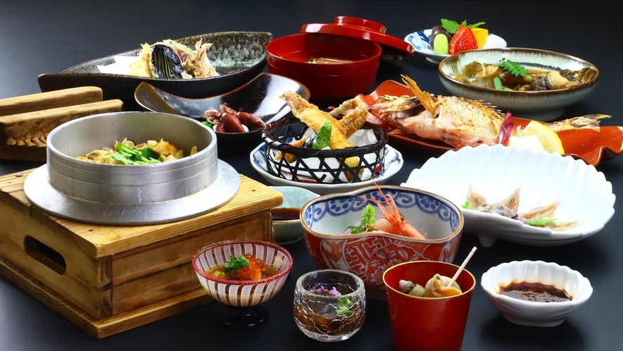 【1階にある日本料理 海風亭】＜水の膳コース＞　ちょっと贅沢に♪
