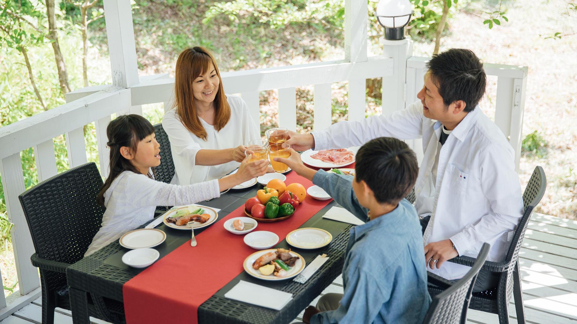 【グランピング気分でBBQ】お子様歓迎！露天風呂付客室のテラスで≪特選和牛≫BBQ