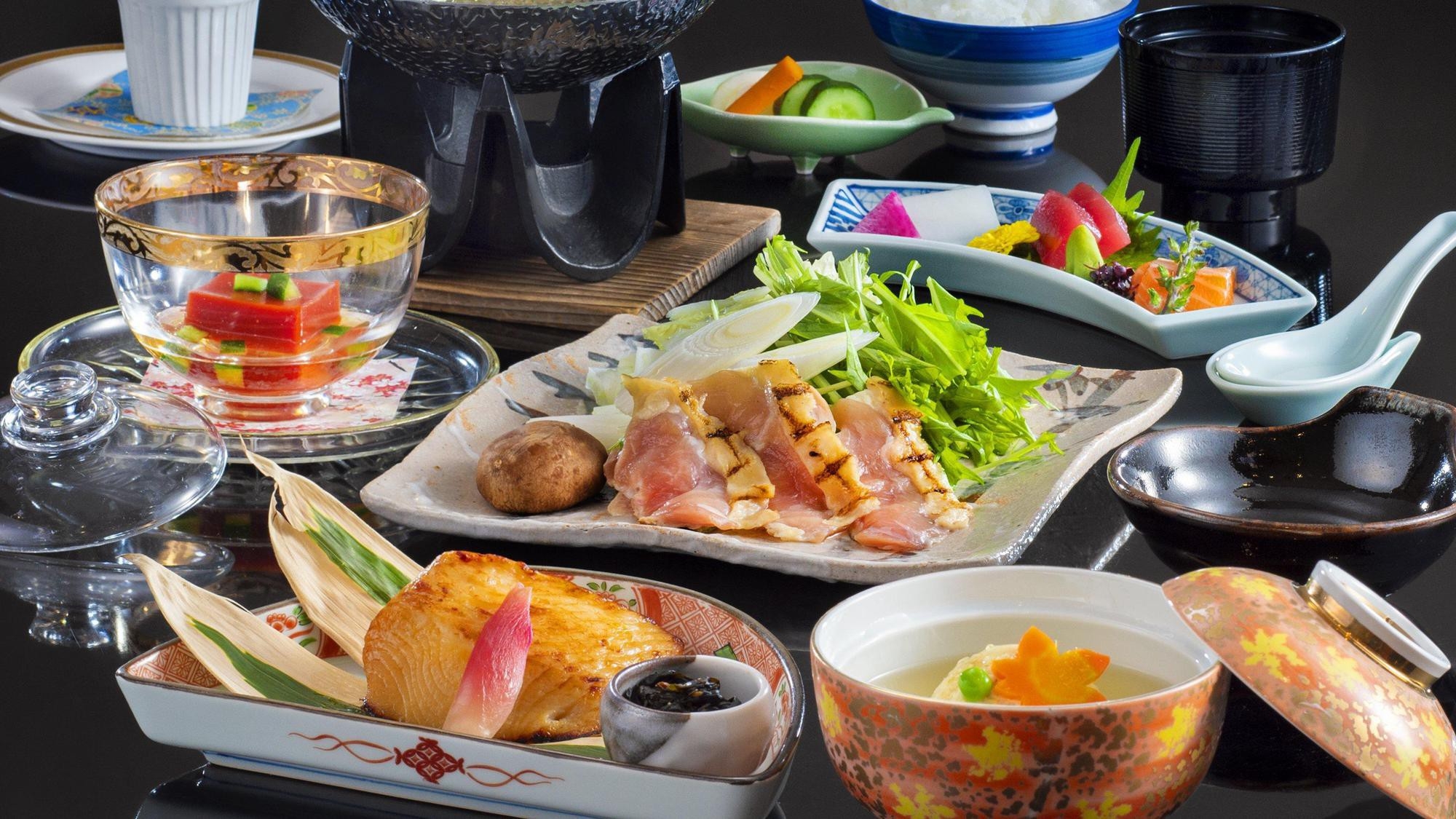 ＜カジュアル「会席」プラン＞料理長厳選の富士桜ポークと旬の食材を使用した和食