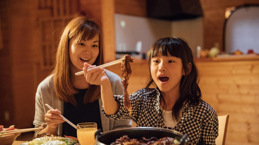 一番人気！コテージお部屋食