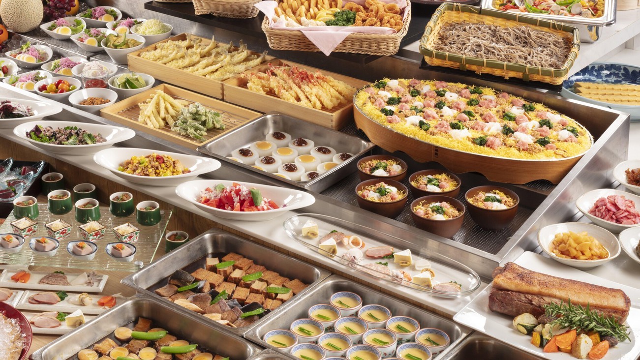 【飲み放題付バイキング】蟹や天麩羅、信州の味覚も一度に楽しめる！