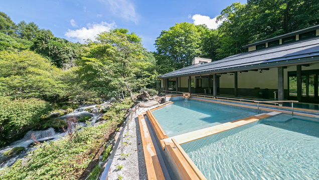 【蓼科温泉を満喫】蓼科グランドホテル滝の湯の日帰り入浴利用付！1泊2食味覚会席プラン