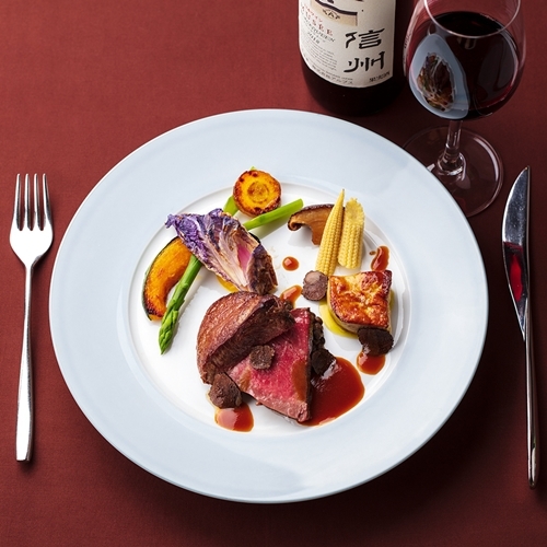 ≪スタンダード「フレンチ」プラン≫牛肉、信州サーモンや海の幸などを味わう本格フレンチコース