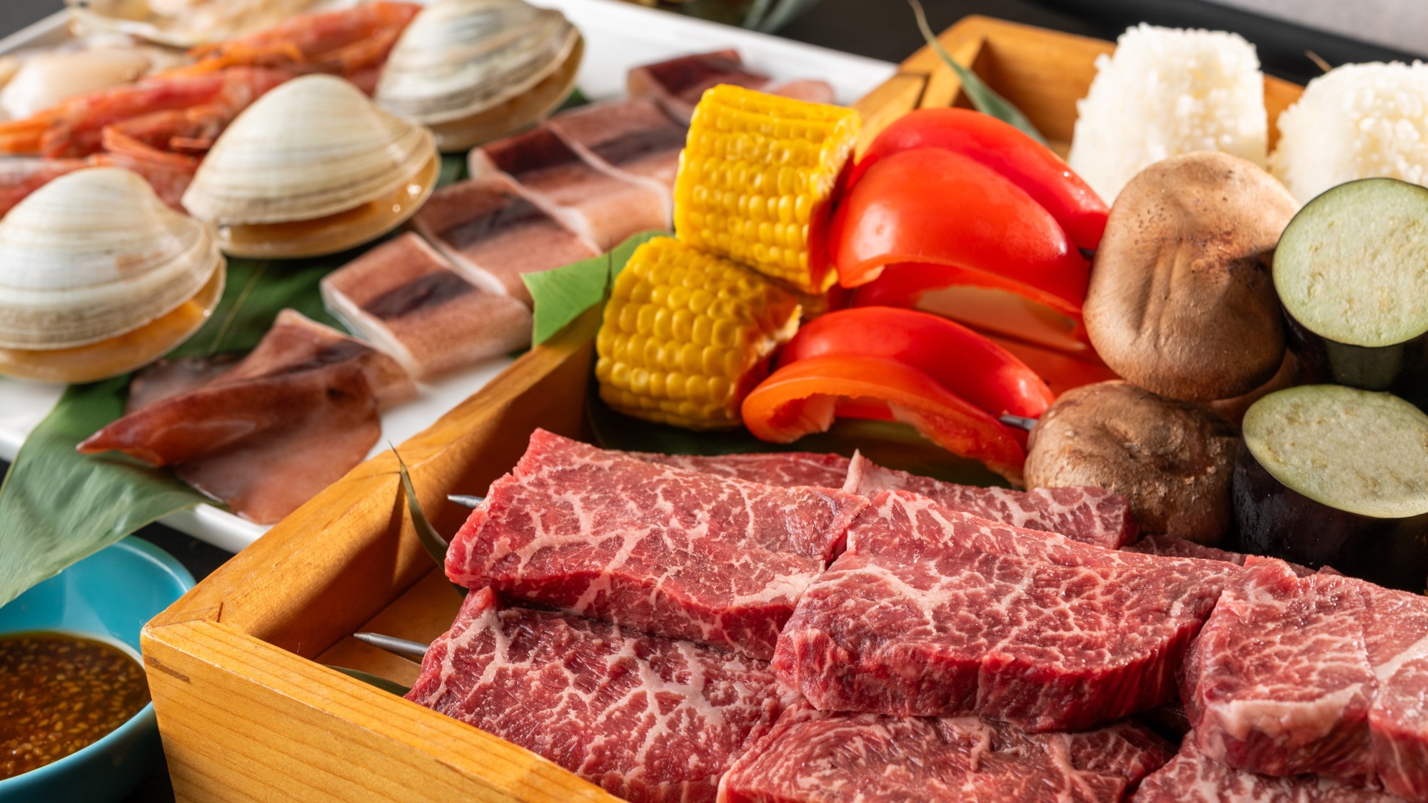 【期間限定】ＢＢＱコテージ■黒毛和牛ち海の幸セット