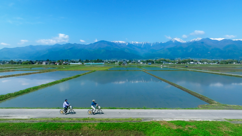 安曇野サイクルロゲイニング！電動レンタサイクル事前予約＆1日利用料金最安値1泊2食付