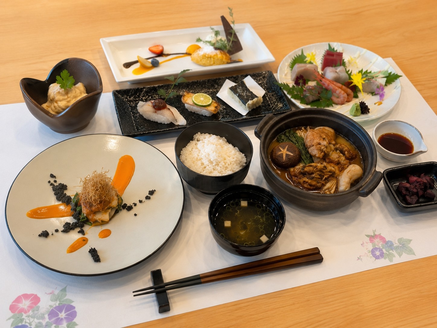 【和洋折衷ハーフコース】　駿河湾地魚×ここでしか味わえない富士の恵みを味わう創作料理＜2食付き＞