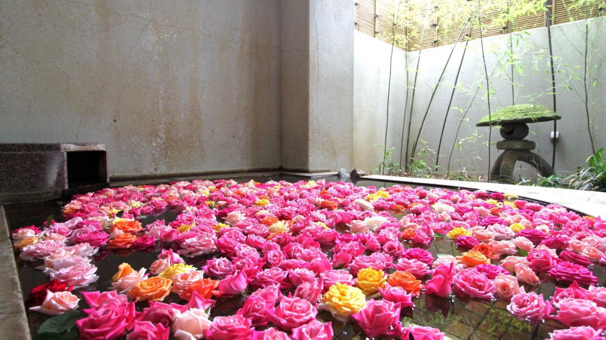 【お日にち限定〇バラ風呂デー】薔薇の名産地寒河江の「バラ風呂」堪能！山形の味覚を楽しむ和洋中折衷会席