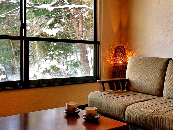 nagoriyuki なごり雪のお部屋からの雪景色(一例)