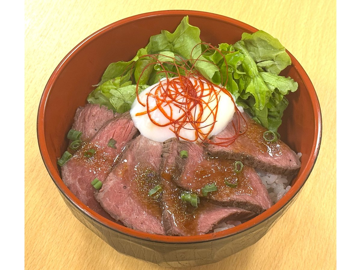 夕食(ローストビーフ丼)