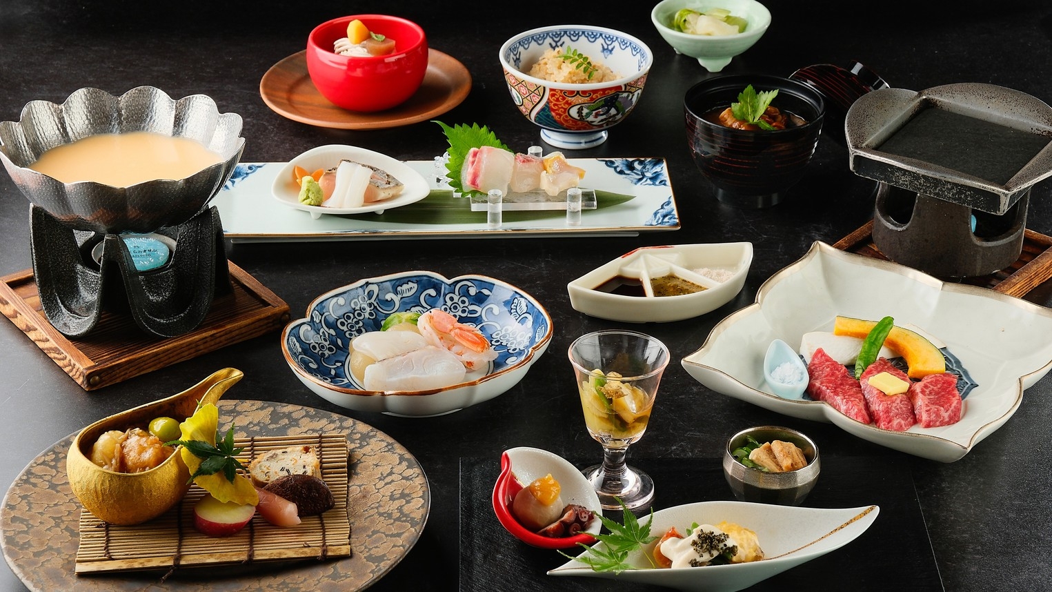 【1泊2食-基本-食事処海浬】『オープンキッチン』で”瀬戸内の幸”を味わう。