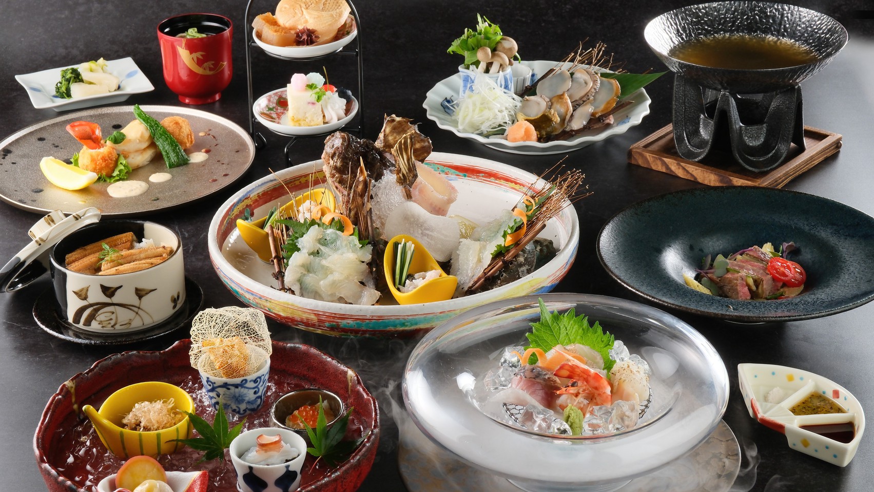 【最上級会席−匠−】＜瀬戸内旬魚の姿盛り×広島県産ブランド元就牛＞旬の瀬戸内食材を“個室”で愉しむ