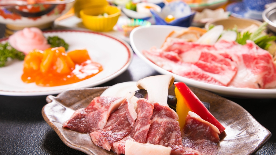 【2大牛会席】＜県産和牛ステーキ＋すき焼き＞とことん味わう「お肉好き」の食べ比べプラン
